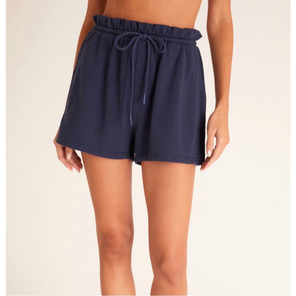Z Supply High Waist Navy Blue Women's Shorts